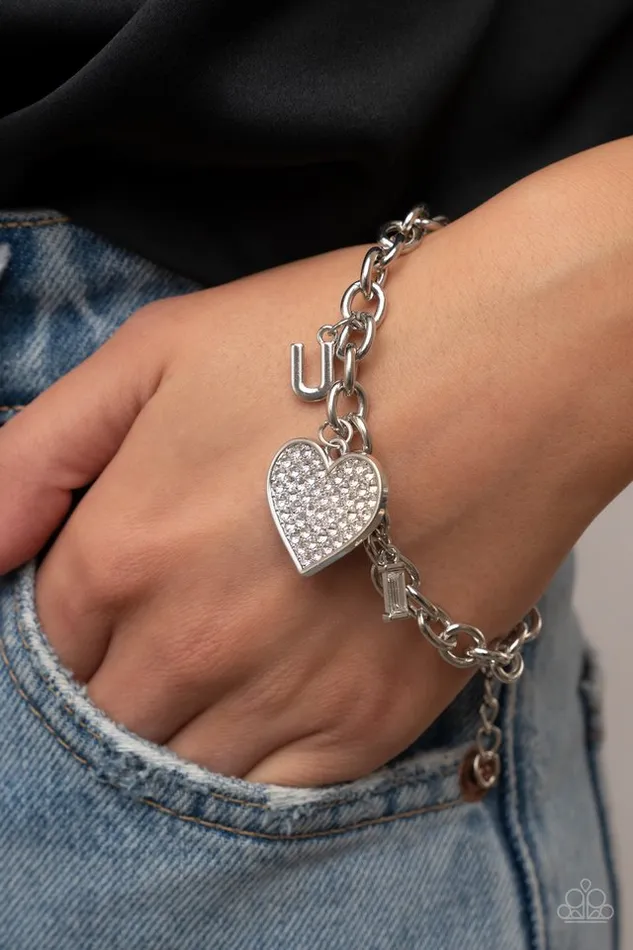 Bracelets Paparazzi Jewelry Paparazzi Bracelet Declaration of Love White