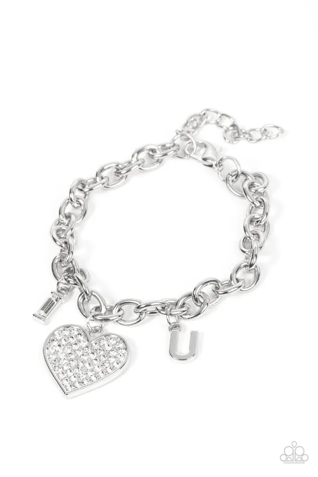 Bracelets Paparazzi Jewelry Paparazzi Bracelet Declaration of Love White