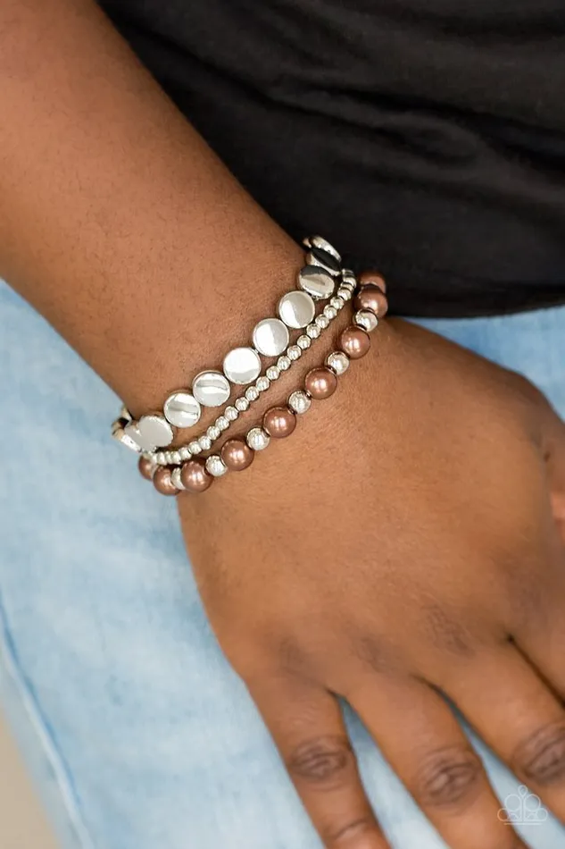 Bracelets Paparazzi Jewelry Paparazzi Bracelet Girly Girl Glamour Brown