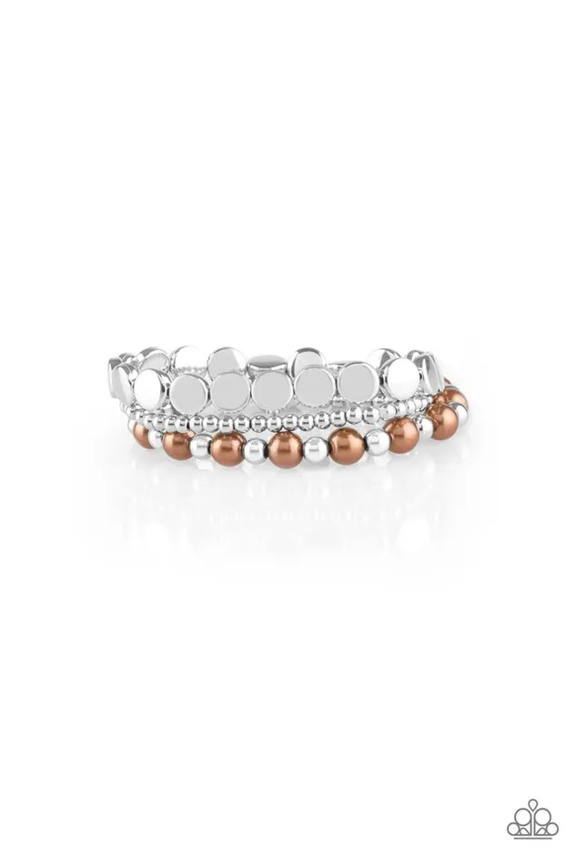 Bracelets Paparazzi Jewelry Paparazzi Bracelet Girly Girl Glamour Brown