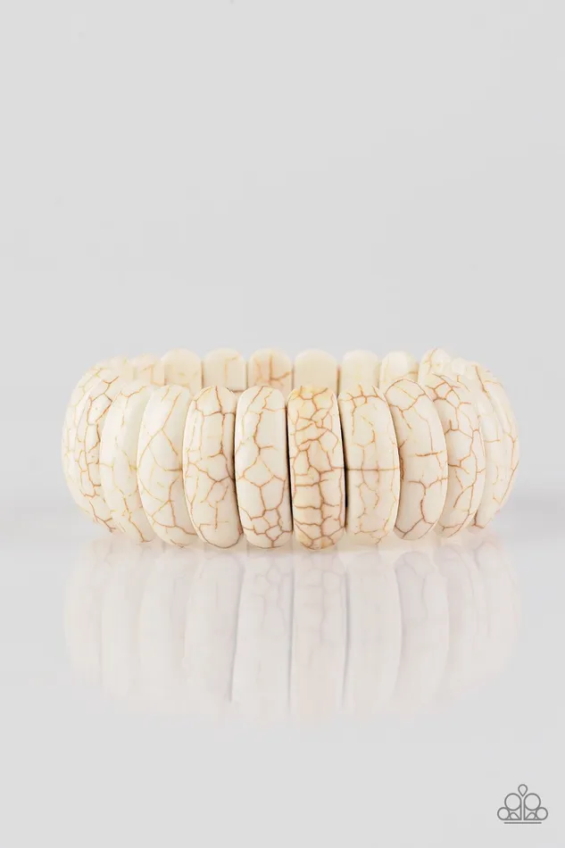 Bracelets Paparazzi Jewelry Paparazzi Bracelet Peacefully Primal White