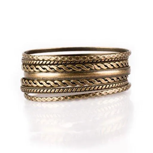 Bracelets Paparazzi Jewelry Paparazzi Bracelet Rattle and Roll Brass