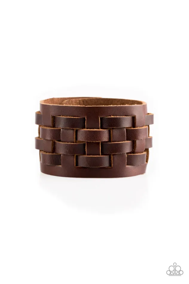 Bracelets Paparazzi Jewelry Paparazzi Bracelet Road Hog Brown