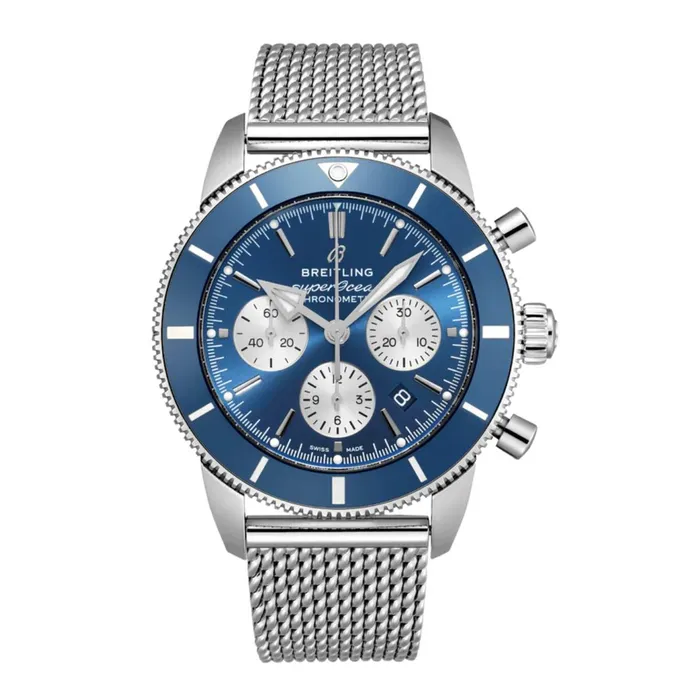 Breitling Watches Breitling Superocean Heritage B01 Chronograph 44 Stainless Steel 44mm Blue dial Watch AB0162161C1A1 Breitling Watches Breitling Superocean Heritage B01 Chronograph 44 Stainless Steel 44mm Blue dial Watch AB0162161C1A1