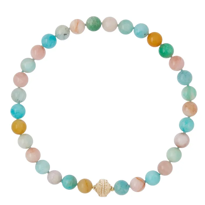 Clara Williams Necklaces Clara Williams Victoire Amazonite Kunzite Aquamarine 12mm Necklace