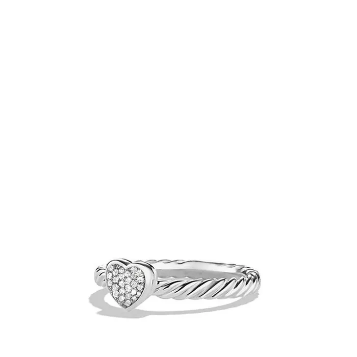 David Yurman Pave Heart Stack Ring David Yurman Rings