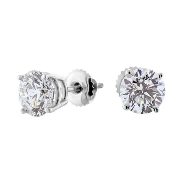 Diamond Source NYC Earrings 14kt White Gold Diamond Stud Earrings 303ct Total Weight Round Brilliant Diamonds ST52500 Diamond Source NYC Earrings 14kt White Gold Diamond Stud Earrings 303ct Total Weight Round Brilliant Diamonds ST52500