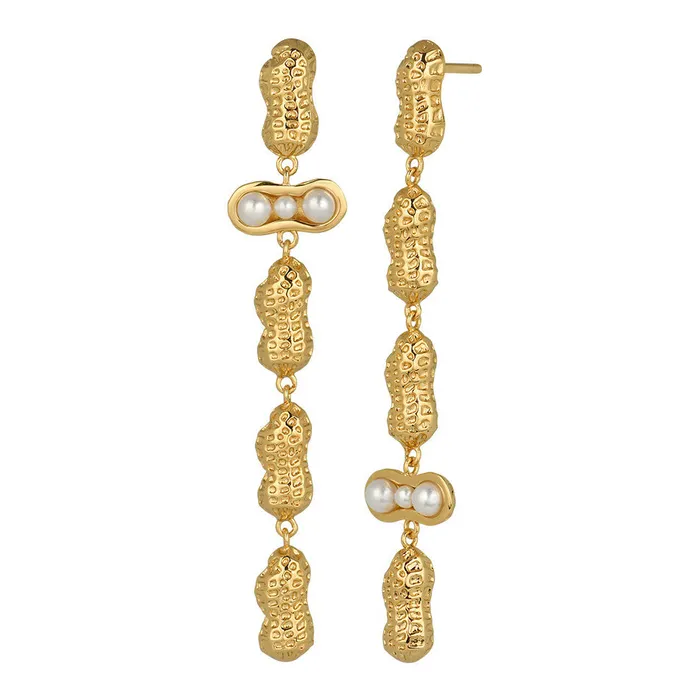 Earrings Goldbug Collection Goldbug Peanut Drop Earrings