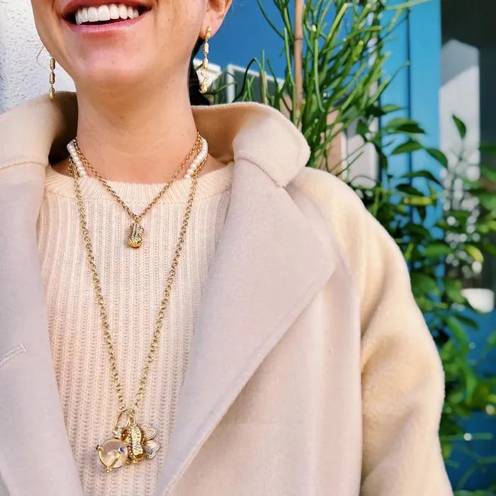 Earrings Goldbug Collection Goldbug Peanut Drop Earrings