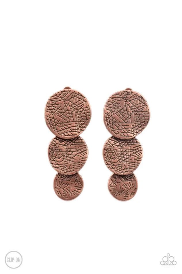 Earrings Paparazzi Jewelry Paparazzi Earring Ancient Antiquity Copper Earrings Paparazzi Jewelry Paparazzi Earring Ancient Antiquity Copper