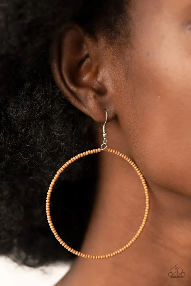 Earrings Paparazzi Jewelry Paparazzi Earring Basically Beaded Brown