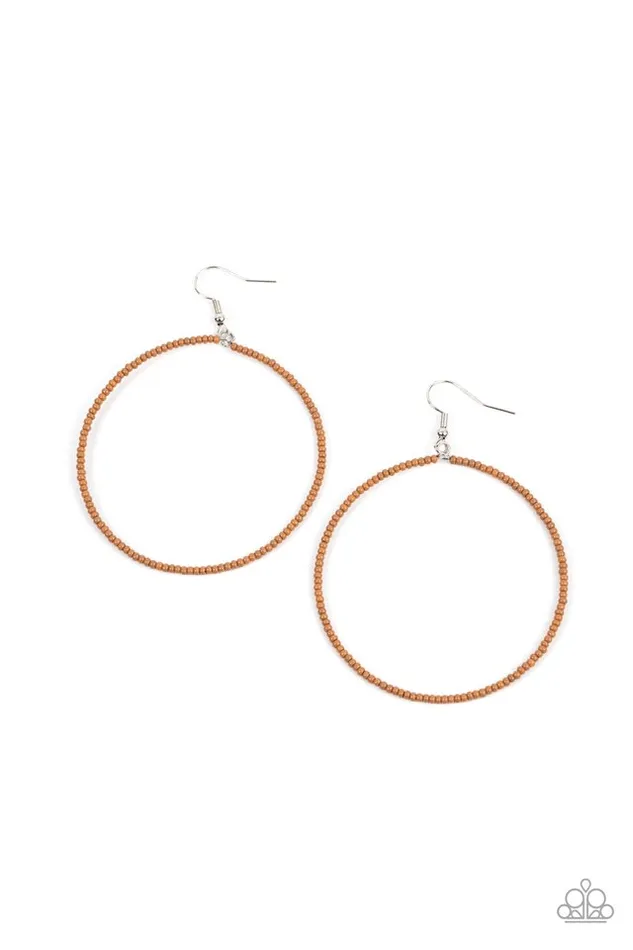 Earrings Paparazzi Jewelry Paparazzi Earring Basically Beaded Brown Earrings Paparazzi Jewelry Paparazzi Earring Basically Beaded Brown