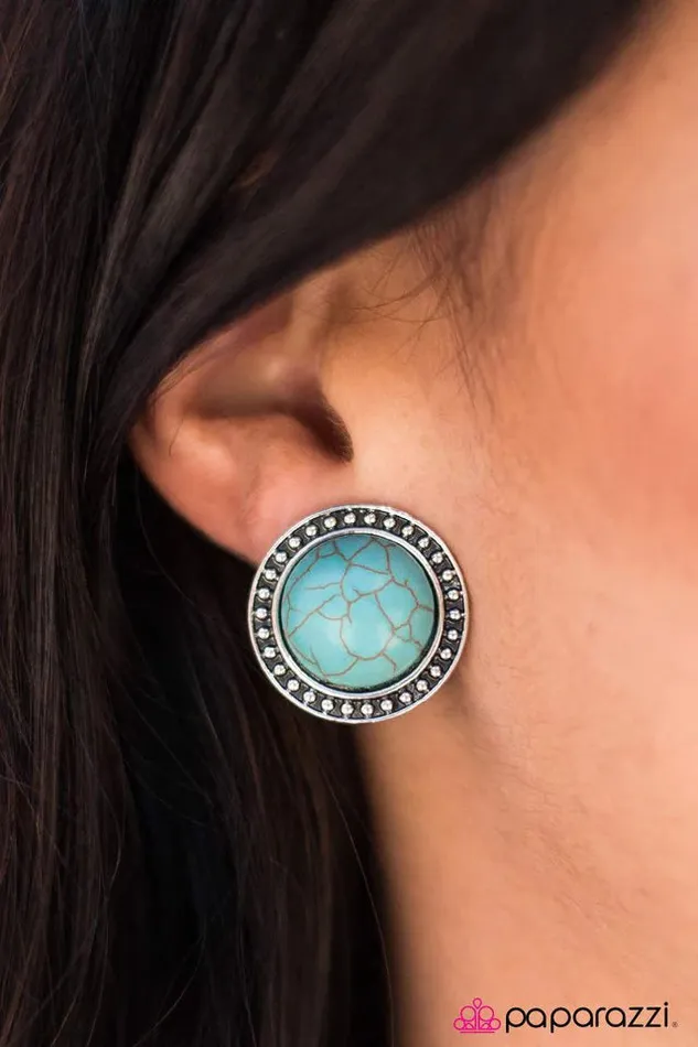 Earrings Paparazzi Jewelry Paparazzi Earring Big Country Blue