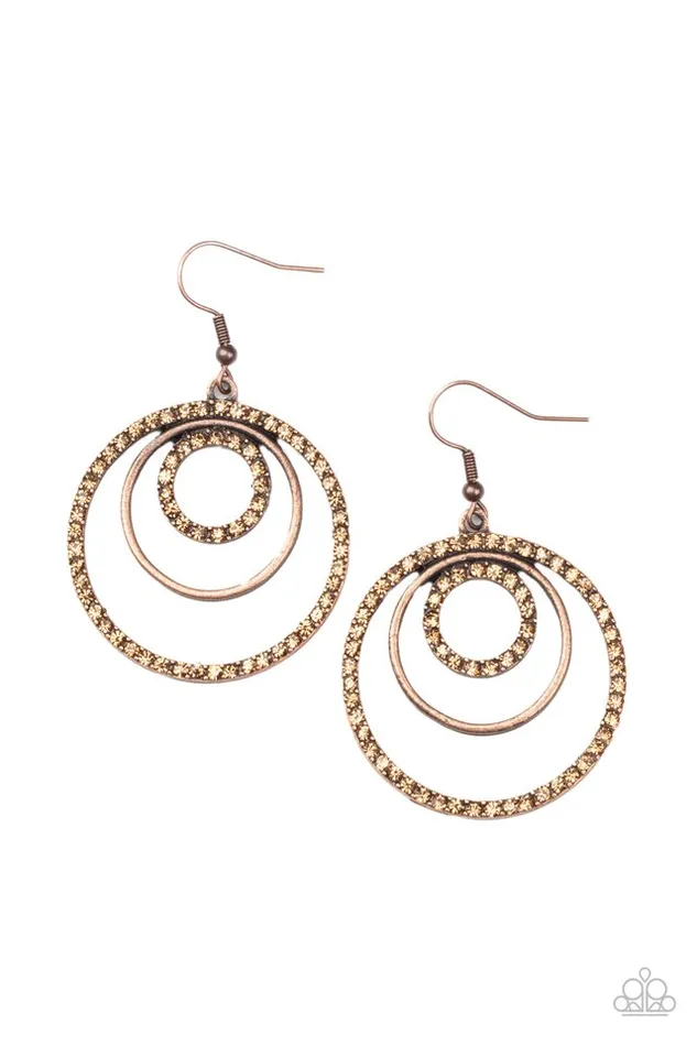 Earrings Paparazzi Jewelry Paparazzi Earring Bodaciously Bubbly Copper