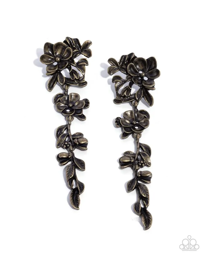 Earrings Paparazzi Jewelry Paparazzi Earring Generous Garden Brass