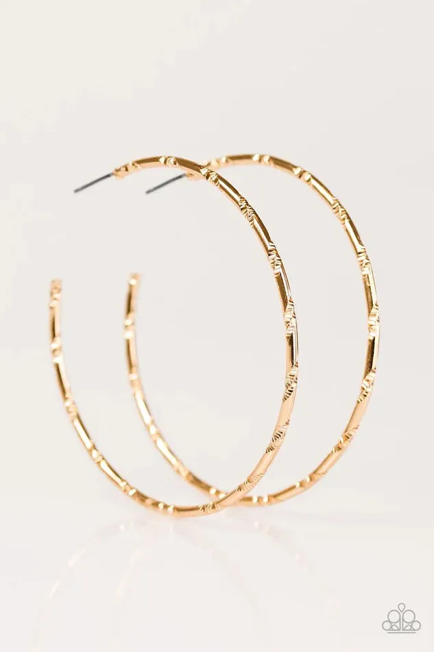 Earrings Paparazzi Jewelry Paparazzi Earring Industrial Edge Gold