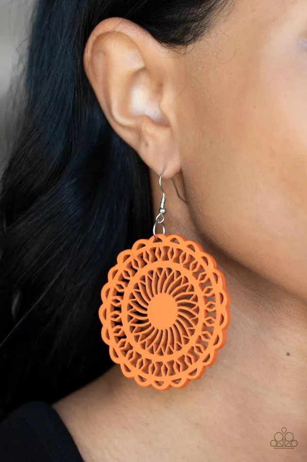 Earrings Paparazzi Jewelry Paparazzi Earring Island Sun Orange