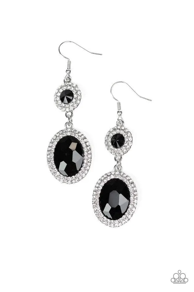 Earrings Paparazzi Jewelry Paparazzi Earring Let It BEDAZZLE Black