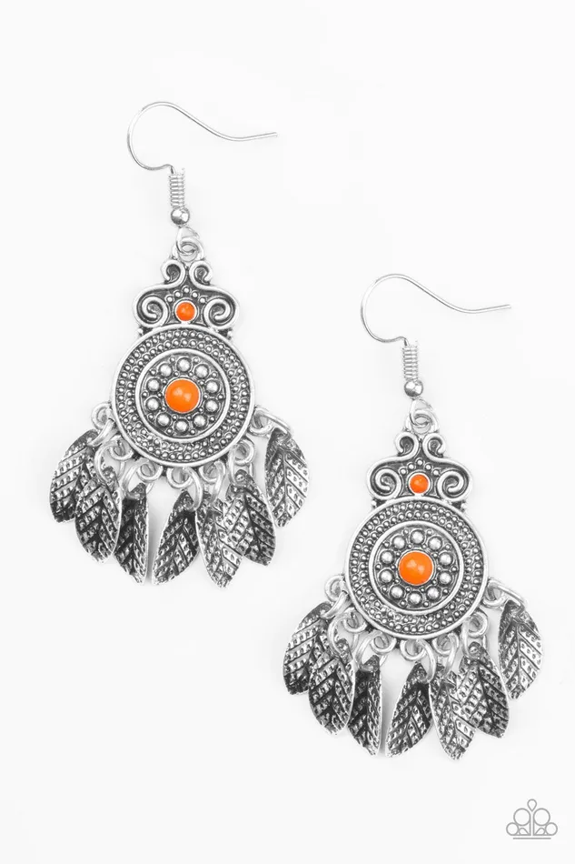 Earrings Paparazzi Jewelry Paparazzi Earring Lower East WILDSIDE Orange