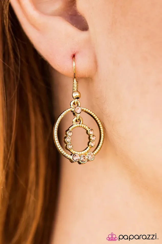 Earrings Paparazzi Jewelry Paparazzi Earring On The Bubble Gold