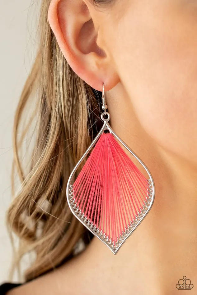 Earrings Paparazzi Jewelry Paparazzi Earring String Theory Pink