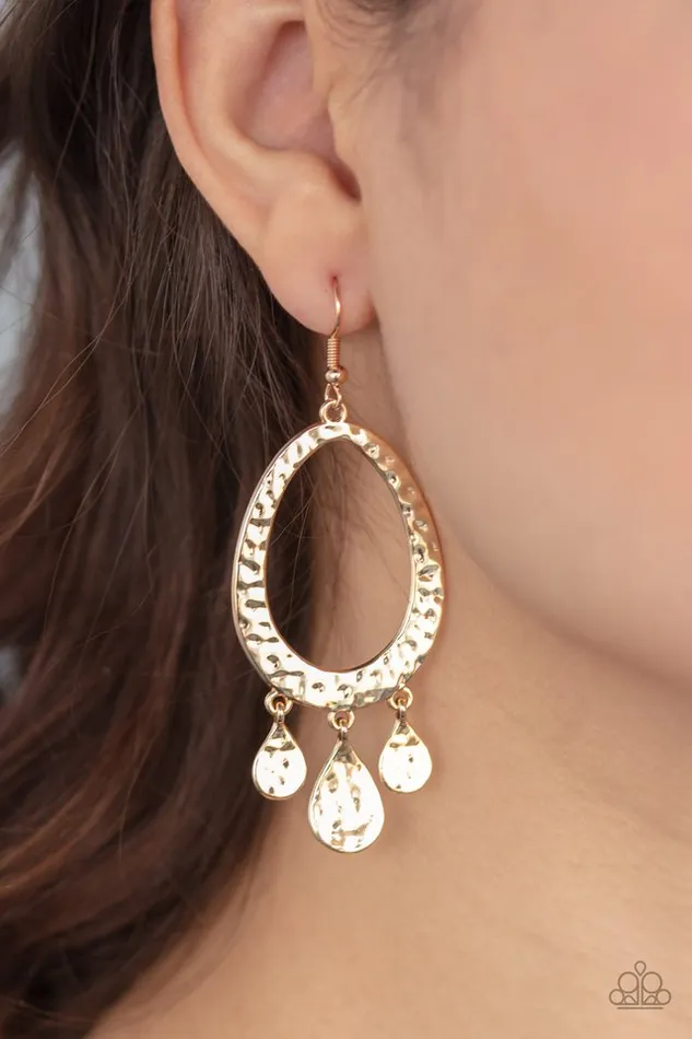 Earrings Paparazzi Jewelry Paparazzi Earring Taboo Trinket Gold