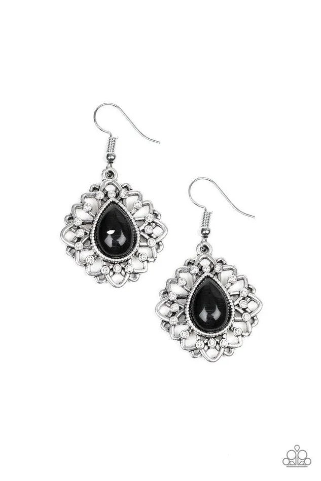 Earrings Paparazzi Jewelry Paparazzi Earring Totally GLOWN Away Black
