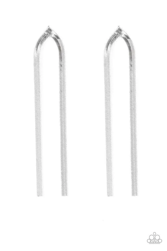 Earrings Paparazzi Jewelry Paparazzi Earring Very Viper Silver