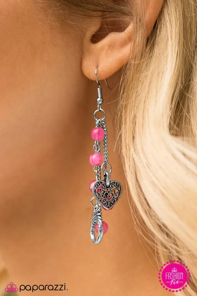 Earrings Paparazzi Jewelry Paparazzi Earring Wheres Cupid Pink