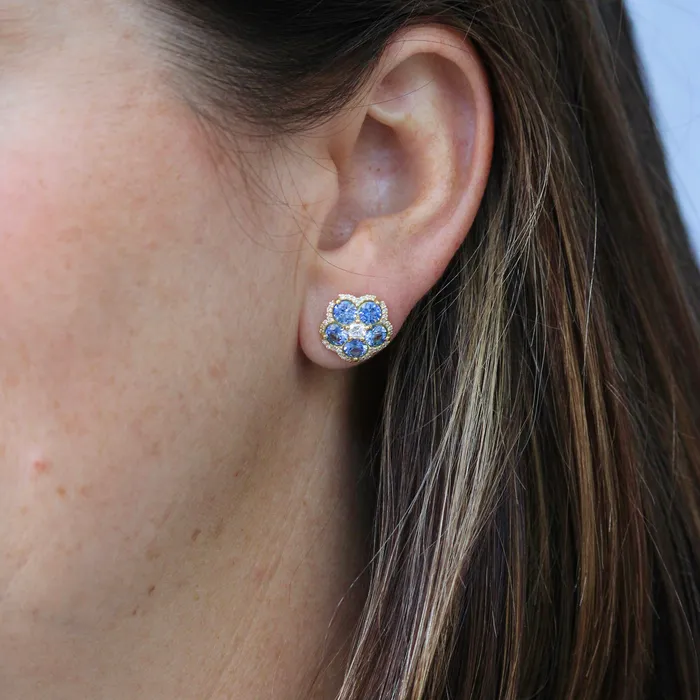Earrings Paul Morelli Paul Morelli Blue Sapphire Diamond Wild Child Stud Earrings