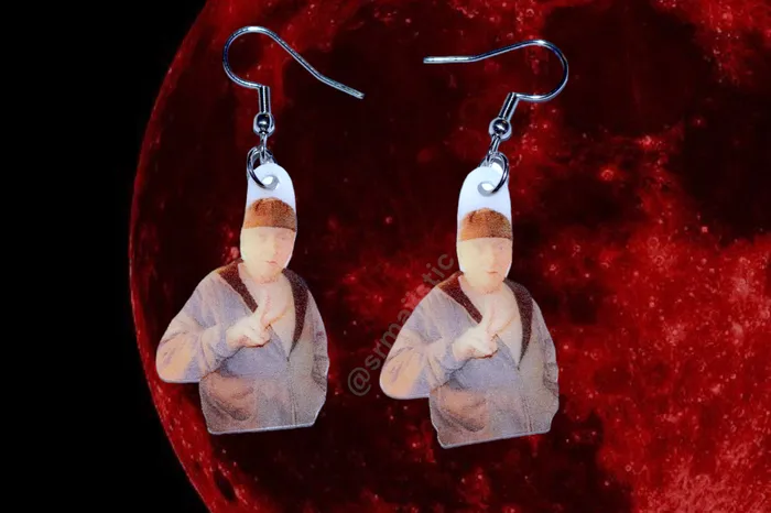 Earrings Sam Makes Things John Kramer Jigsaw Backwards Hat Saw Meme Funny Handmade Earrings Earrings Sam Makes Things John Kramer Jigsaw Backwards Hat Saw Meme Funny Handmade Earrings