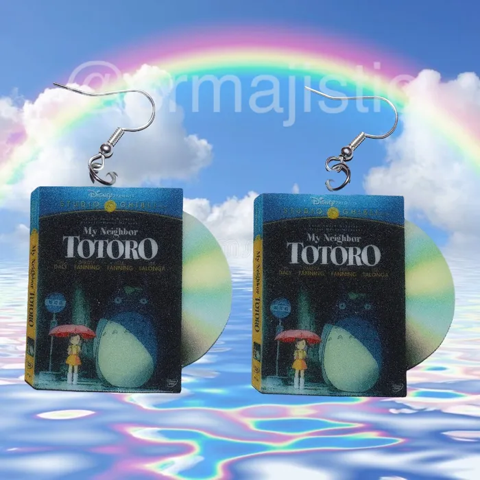 Earrings Sam Makes Things My Neighbor Totoro 1988 DVD 2D detailed Handmade Earrings