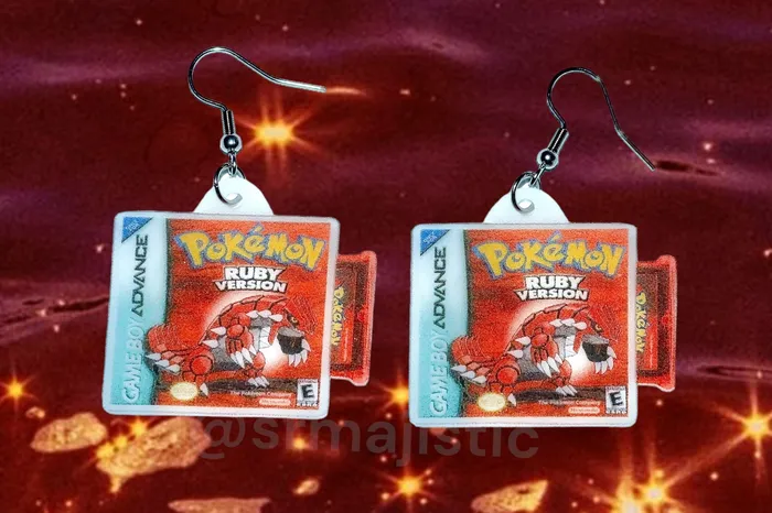 Earrings Sam Makes Things READY TO SHIP Pokmon Game Boy Advance Ruby Sapphire and Emerald 2D Game Detailed Handmade Earrings Earrings Sam Makes Things READY TO SHIP Pokmon Game Boy Advance Ruby Sapphire and Emerald 2D Game Detailed Handmade Earrings