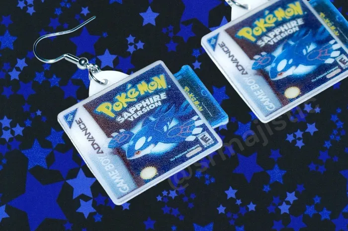 Earrings Sam Makes Things READY TO SHIP Pokmon Game Boy Advance Ruby Sapphire and Emerald 2D Game Detailed Handmade Earrings Earrings Sam Makes Things READY TO SHIP Pokmon Game Boy Advance Ruby Sapphire and Emerald 2D Game Detailed Handmade Earrings