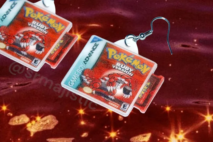 Earrings Sam Makes Things READY TO SHIP Pokmon Game Boy Advance Ruby Sapphire and Emerald 2D Game Detailed Handmade Earrings Earrings Sam Makes Things READY TO SHIP Pokmon Game Boy Advance Ruby Sapphire and Emerald 2D Game Detailed Handmade Earrings