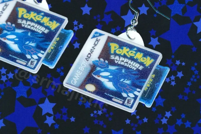 Earrings Sam Makes Things READY TO SHIP Pokmon Game Boy Advance Ruby Sapphire and Emerald 2D Game Detailed Handmade Earrings Earrings Sam Makes Things READY TO SHIP Pokmon Game Boy Advance Ruby Sapphire and Emerald 2D Game Detailed Handmade Earrings