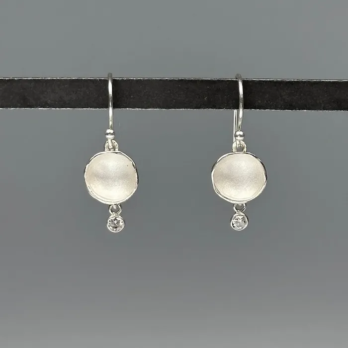 Earrings Sarah Richardson Jewelry Dishy Zircon Charm Earrings in Sterling Silver Earrings Sarah Richardson Jewelry Dishy Zircon Charm Earrings in Sterling Silver