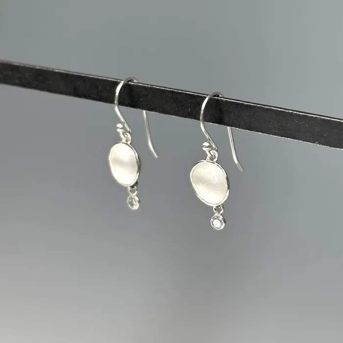 Earrings Sarah Richardson Jewelry Dishy Zircon Charm Earrings in Sterling Silver