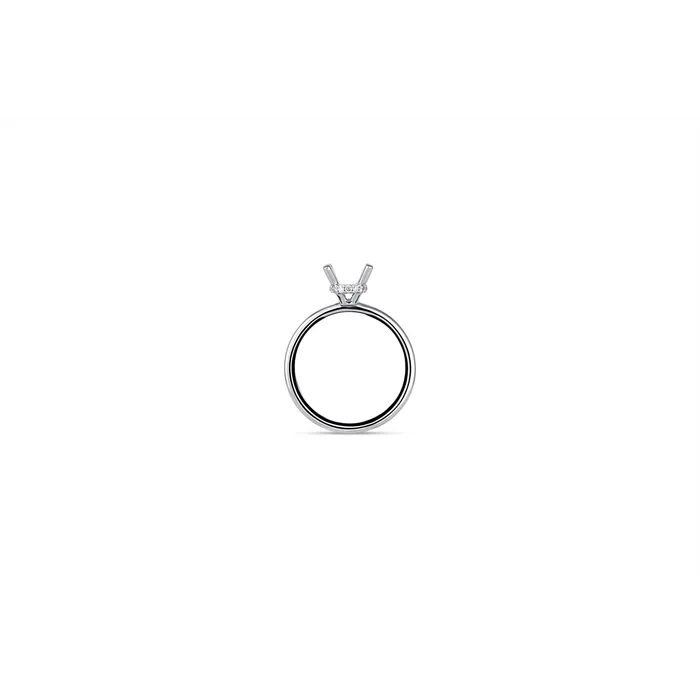 Engagement Collections Rings 18K White Gold Diamond Semi Mount Ring with Hidden Oval Halo Engagement Collections Rings 18K White Gold Diamond Semi Mount Ring with Hidden Oval Halo