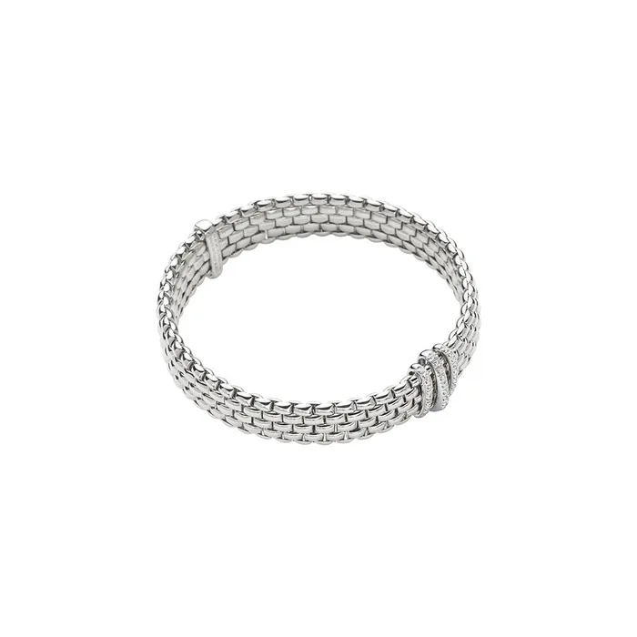 Fope 18K White Gold Panorama Collection Flexible Diamond Bracelet Small Size FOPE Bracelets Fope 18K White Gold Panorama Collection Flexible Diamond Bracelet Small Size FOPE Bracelets