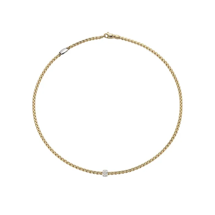 FOPE Necklaces FOPE 18K Yellow Gold Eka Tiny Collection Diamond Necklace 31 inch FOPE Necklaces FOPE 18K Yellow Gold Eka Tiny Collection Diamond Necklace 31 inch