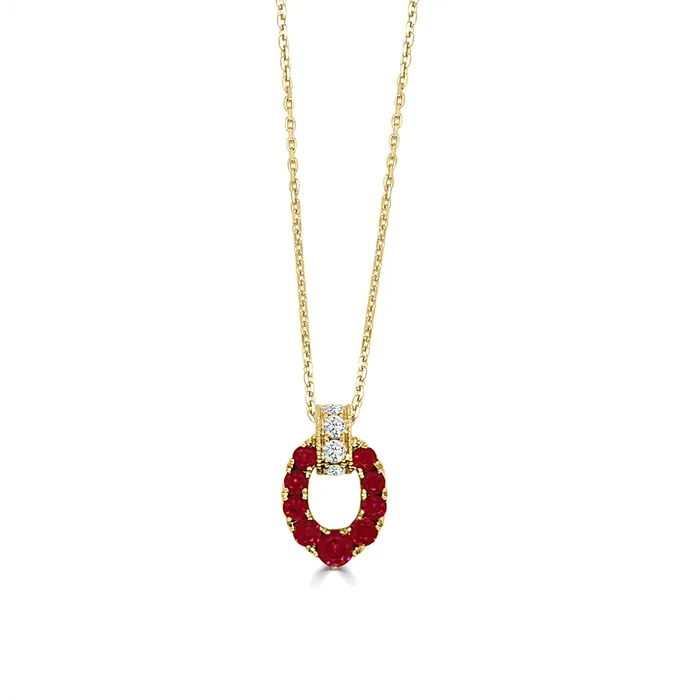 Frederic Sage Frederic Sage 14K Yellow Gold Nebula Ruby Pendant Necklace with Diamond Bail Necklaces Frederic Sage Frederic Sage 14K Yellow Gold Nebula Ruby Pendant Necklace with Diamond Bail Necklaces