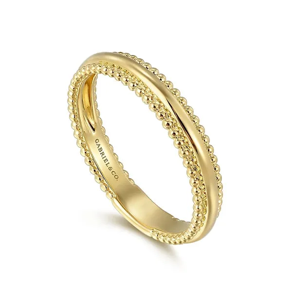 Gabriel Co 14K Yellow Gold Bujukan Stackable Band Rings