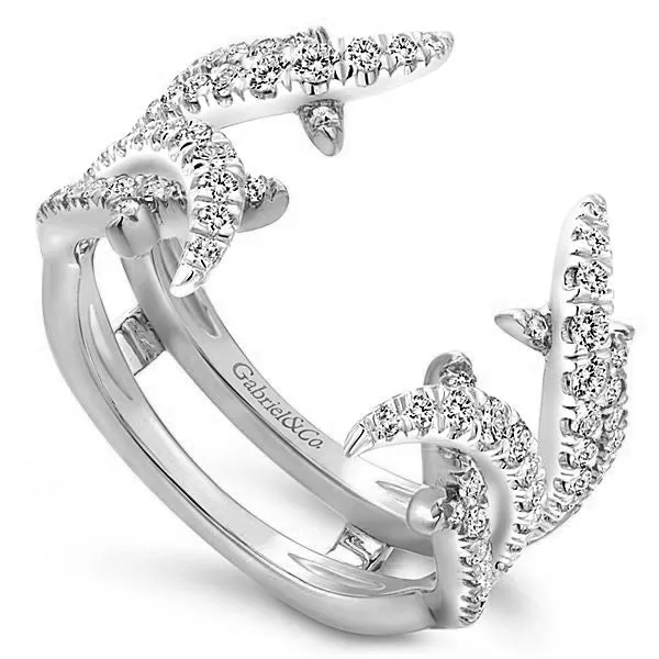 Gabriel Co Contemporary 14K White Gold Diamond Ring Enhancer Gabriel Co Rings Gabriel Co Contemporary 14K White Gold Diamond Ring Enhancer Gabriel Co Rings