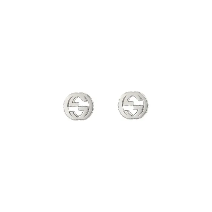 Gucci Earrings Gucci Sterling Silver Interlocking G Stud Earrings