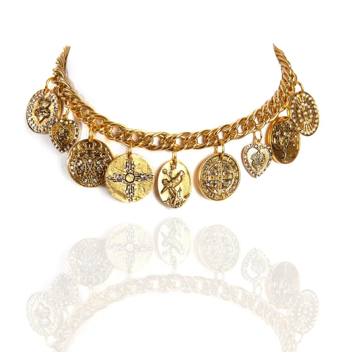 Iconic Relic Charm Necklace Virgins Saints Angels Necklaces