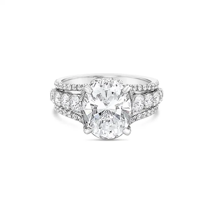 Jack Kelege 18K White Gold Semi Mount Diamond Ring Jack Kelege Rings