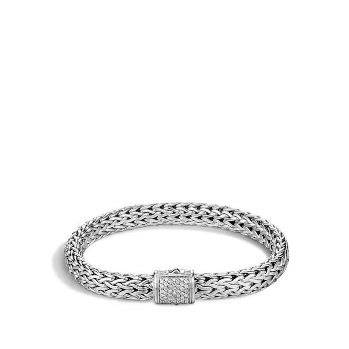 John Hardy Classic Chain Silver Diamond Pave Medium Bracelet Size M John Hardy Bracelets John Hardy Classic Chain Silver Diamond Pave Medium Bracelet Size M John Hardy Bracelets