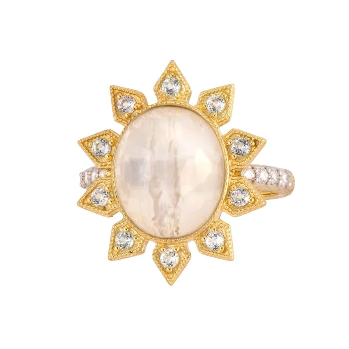 Jude Frances Moroccan Moonstone Sunburst Ring Jude Frances Rings