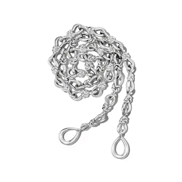 Marla Aaron Marla Aaron Silver Large True Lovers Knot Chain Necklace Necklaces